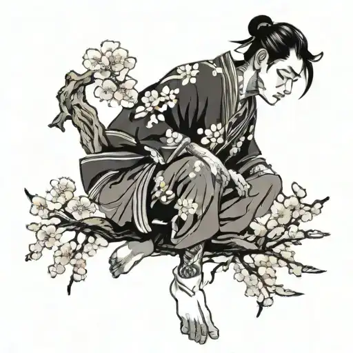 A Guy With Cherry Blossom Tree