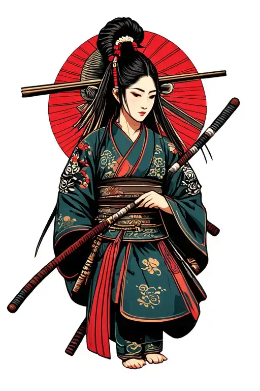 Japanese Samurai Warrior Woman