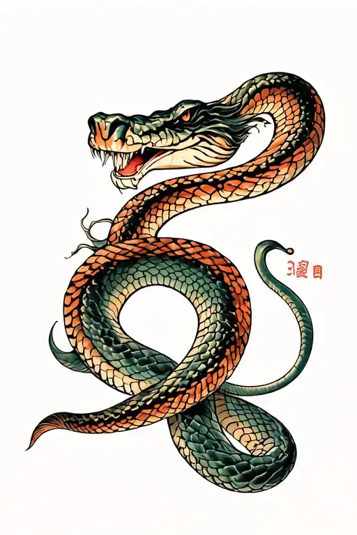 Snake On The Arm Sleeve Tattoo Design