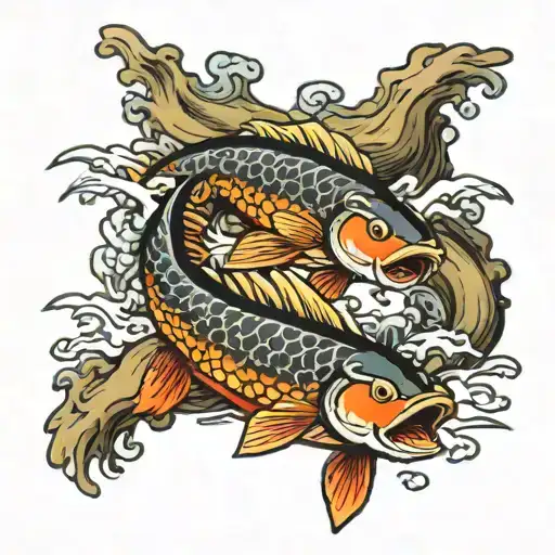 Carp Jumping Through Dragon Gate