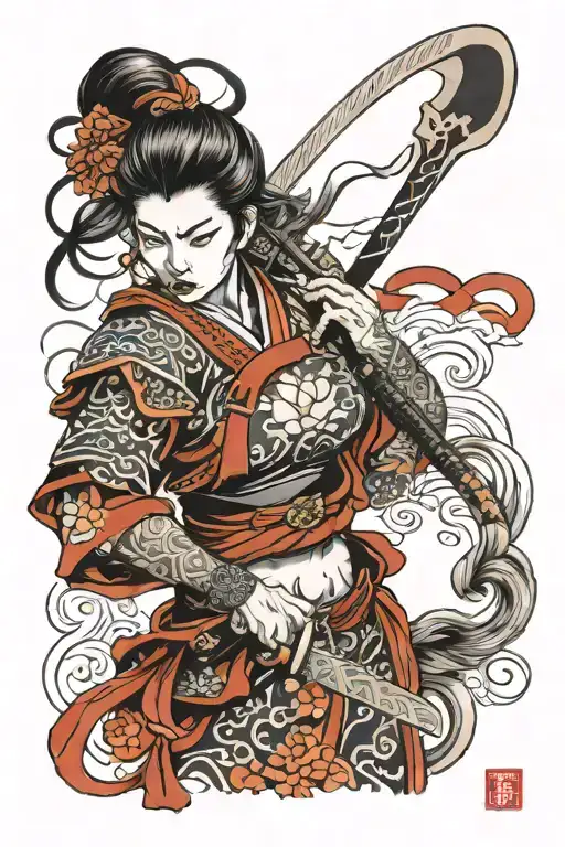 Female Warrior Wielding