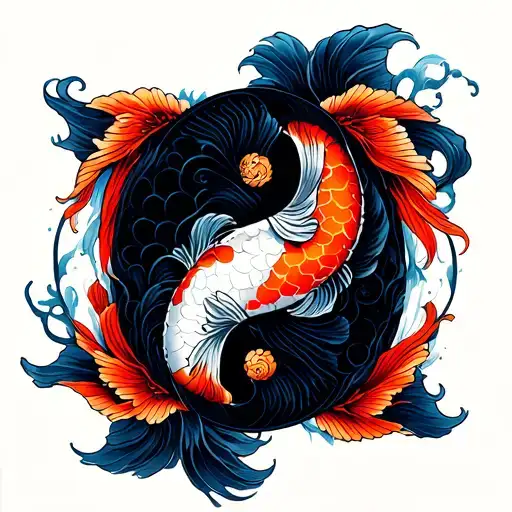 Yin Yang Koi Fish