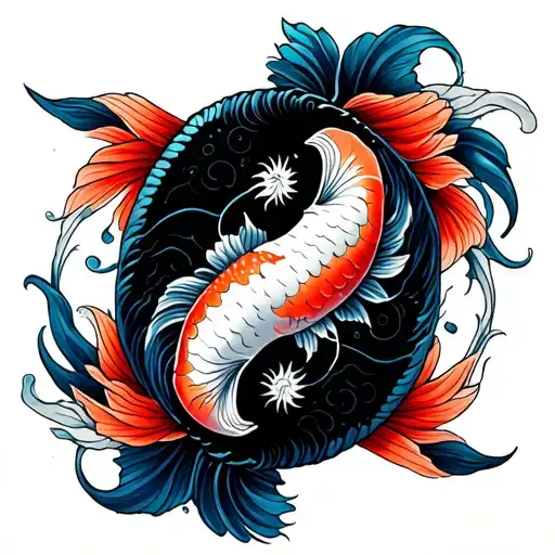 Yin Yang Koi Fish