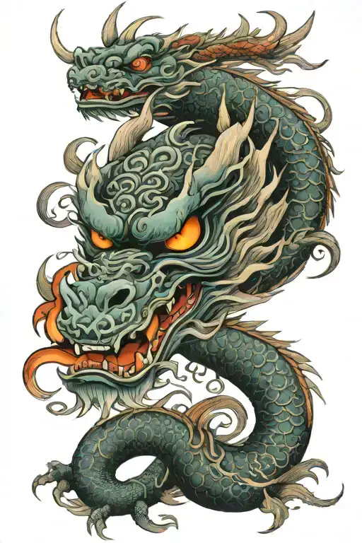 Dragon With Mask