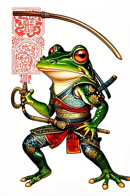 Frog Samurai Warrior