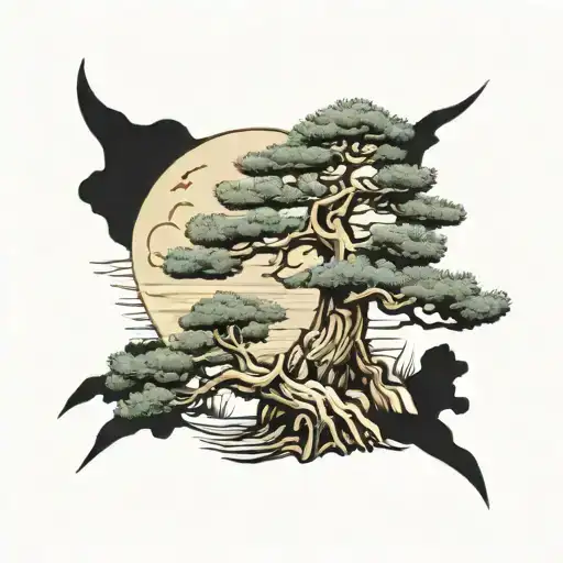 Pine Tree And The Moon