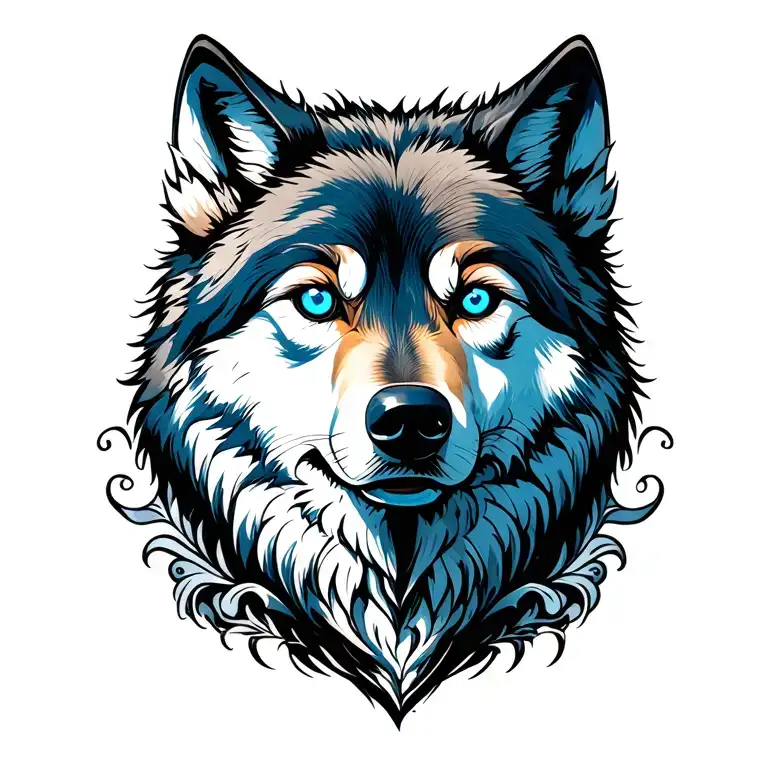 Wolf White Blue Eyes On Wriest