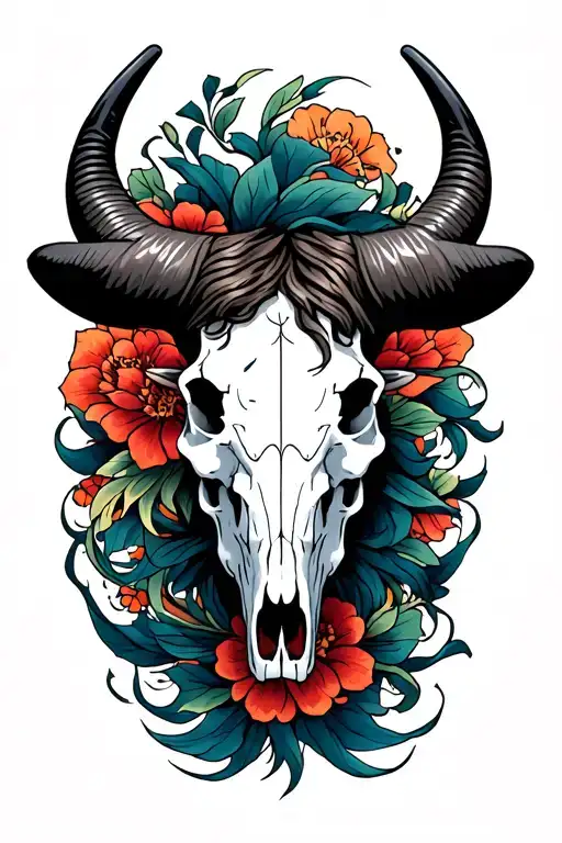 Aries Bull Skull