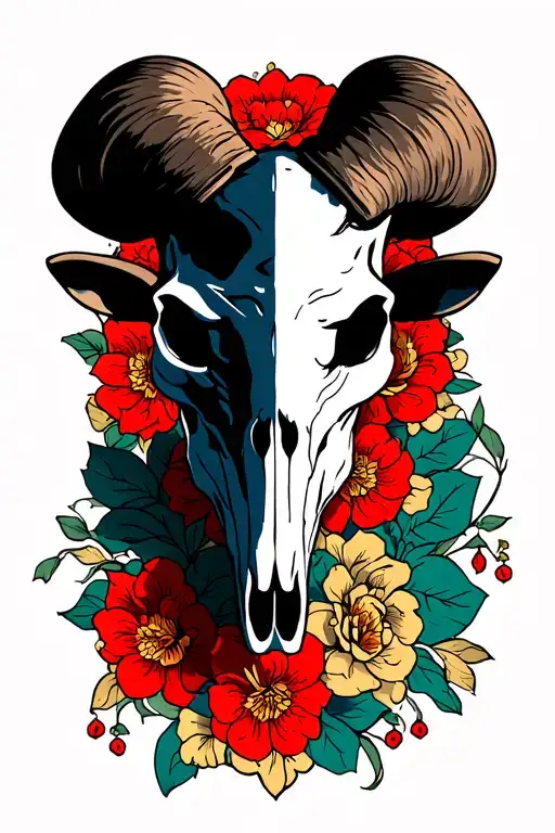 Aries Bull Skull Made