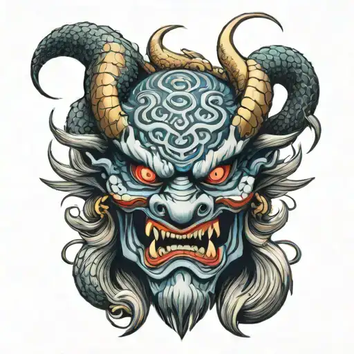 Dragon Japanese Oni Mask