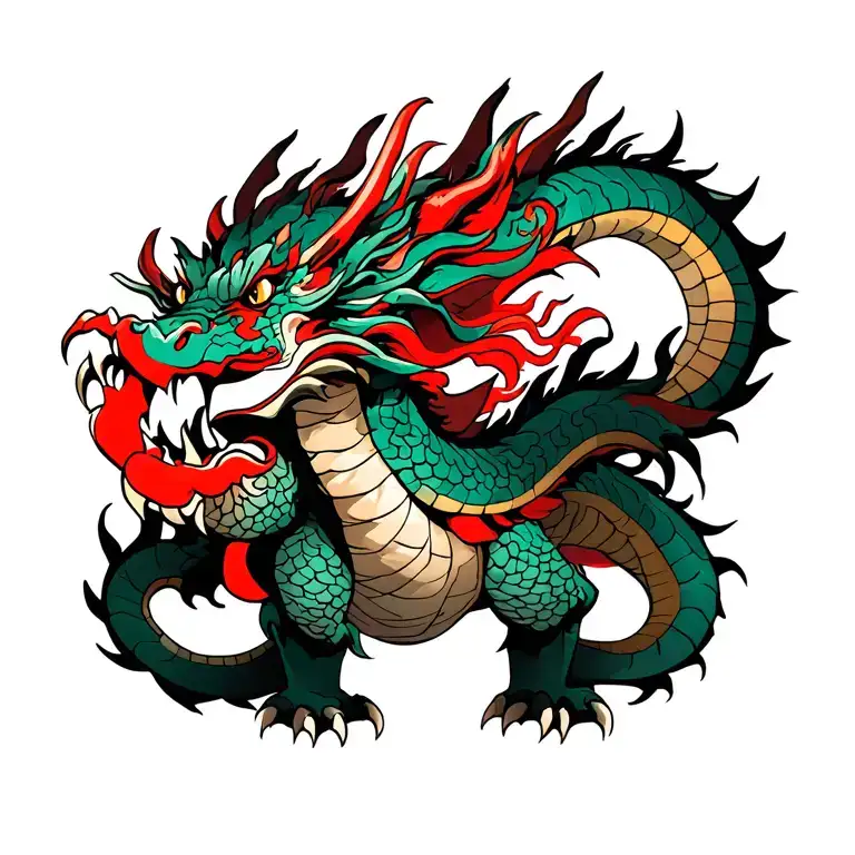 Dragon On His Back With His Mouth Open Inspired By The Dragon Knight Chiryo De Cdz