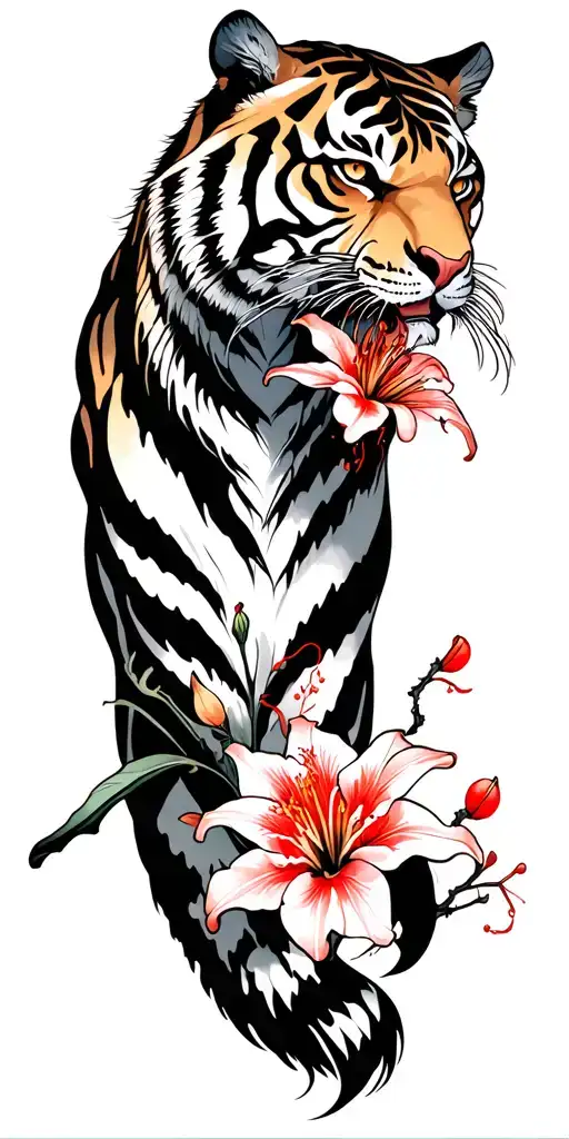 Tiger Cherry Blossom Tree Red Spider Lily