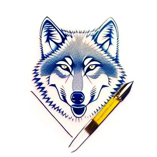 Wolf Stabbed Through Head