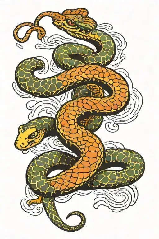 Christian Snake Coiled