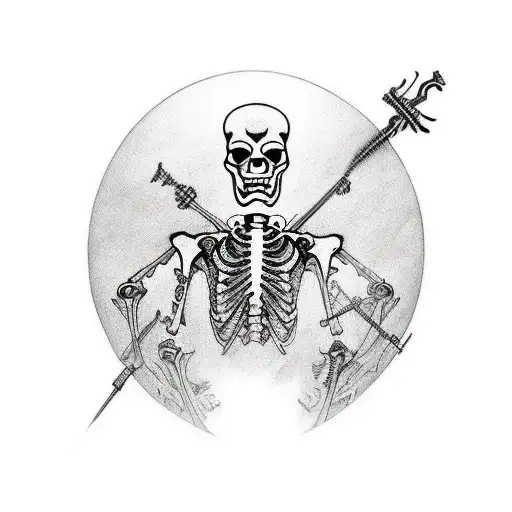 Contintental Skeleton Soldier Playing Fife