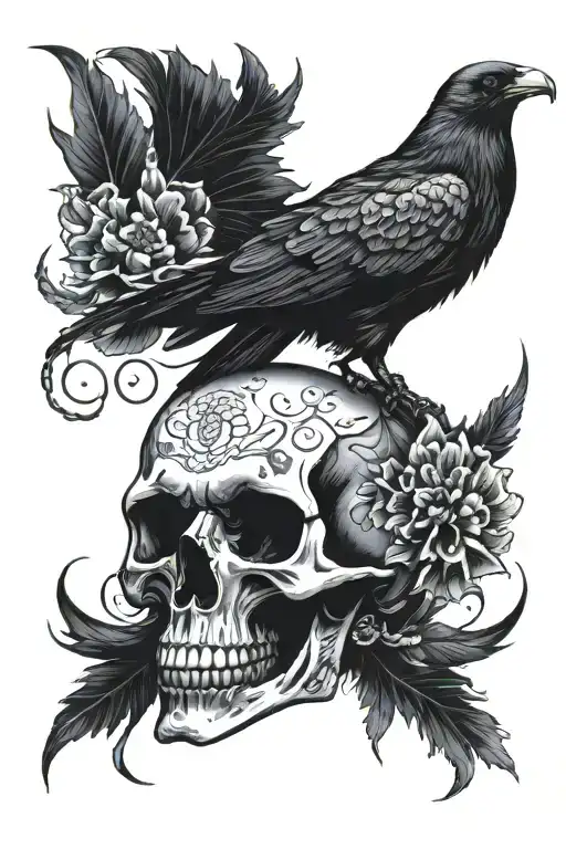 Skull And Crow Wild Skull