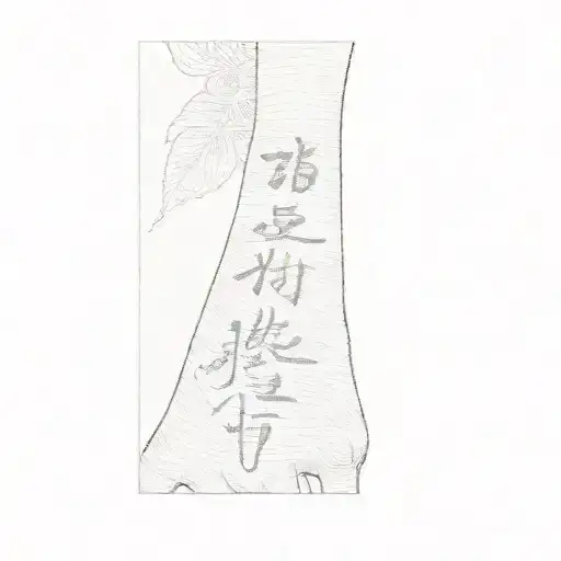 Chinese Writing On A Person's Arm