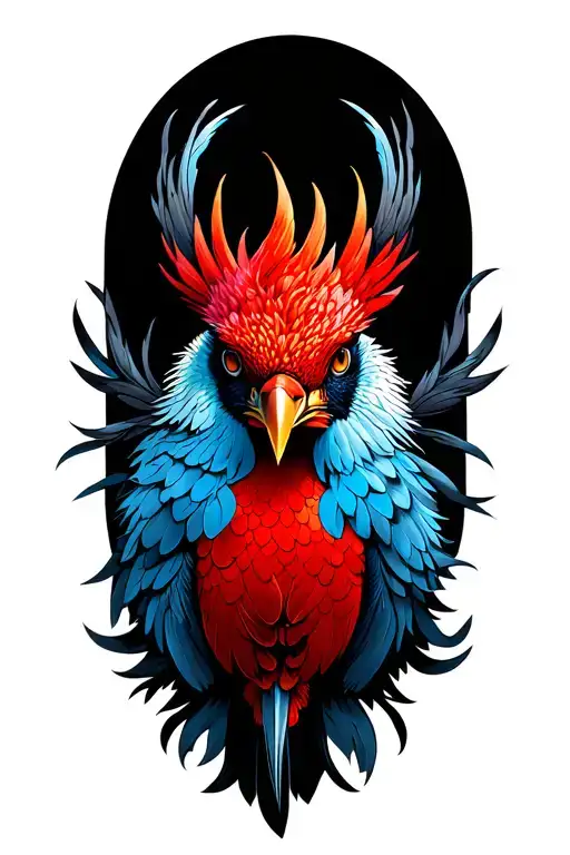 Red Liverbird Wearing A Premier