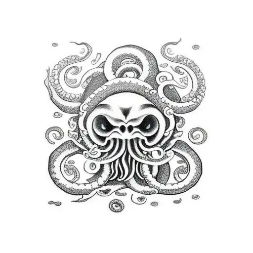 Kraken With Sunflowers