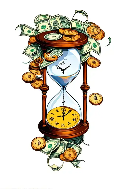 Hourglass And Clocks Hourglass Money