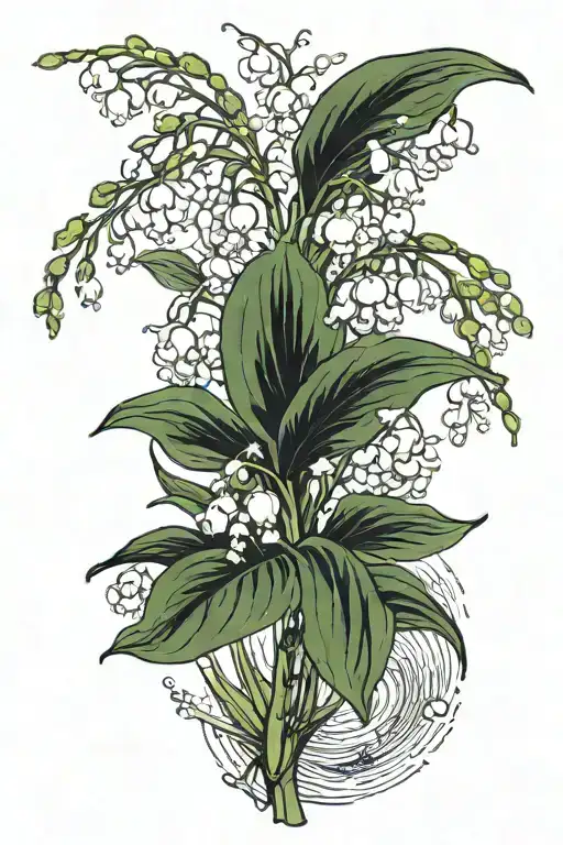 Lily Of The Valley Flower With Large Leaves