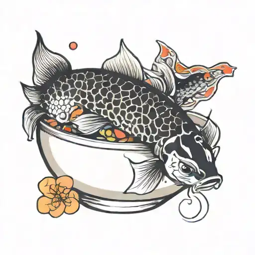 Koi Fish In A Bowl Of Fruit Loops