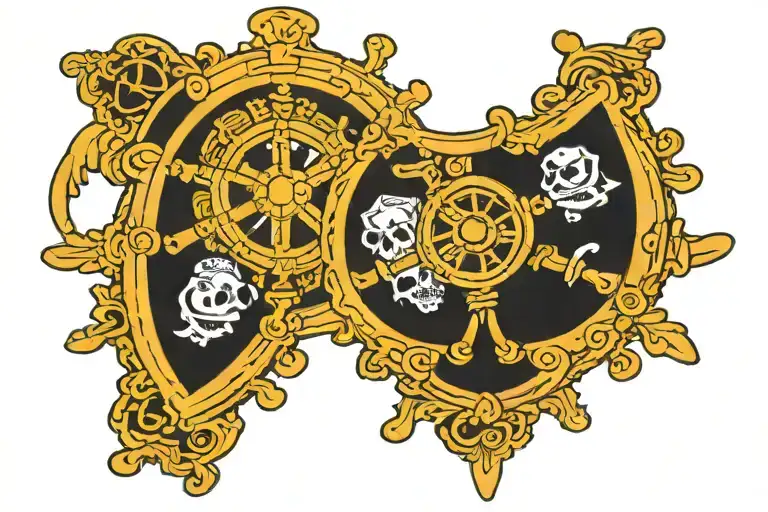 Pirate Ship Steering Wheel