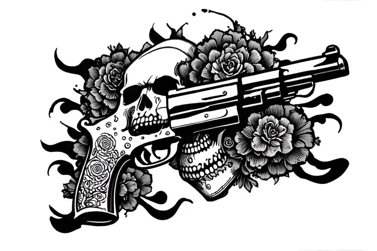 Skull And Gun