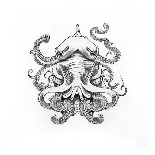 Scuba Diving Octopus Ship