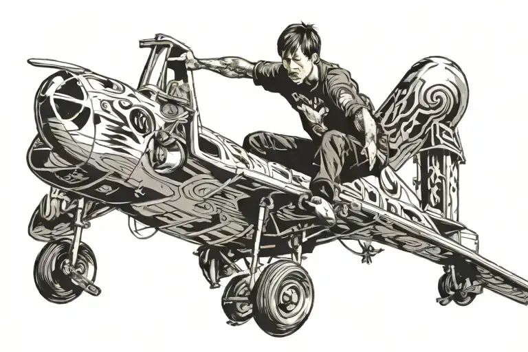 Tony Hawk Jumping Over A Plane