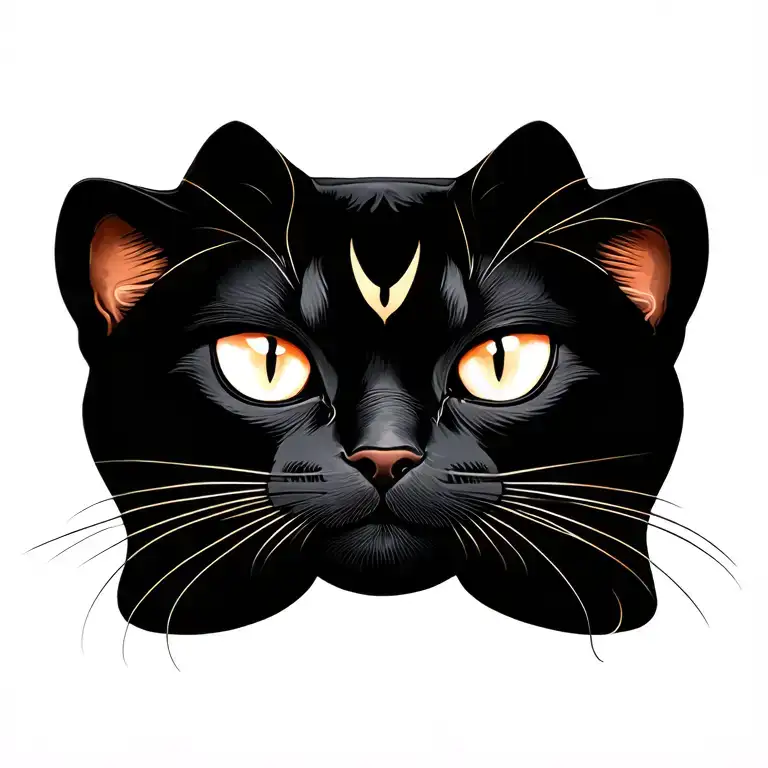 Cat Saturn Buddha Face