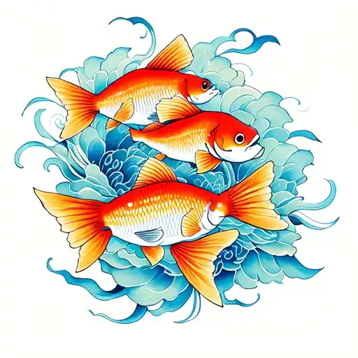 Multiple Bright Color Fish