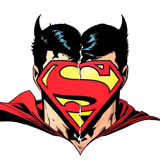 Superman Logo Broken Heart Made