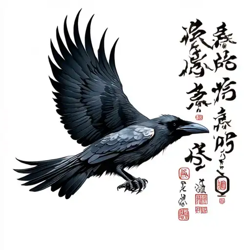 Raven Flying