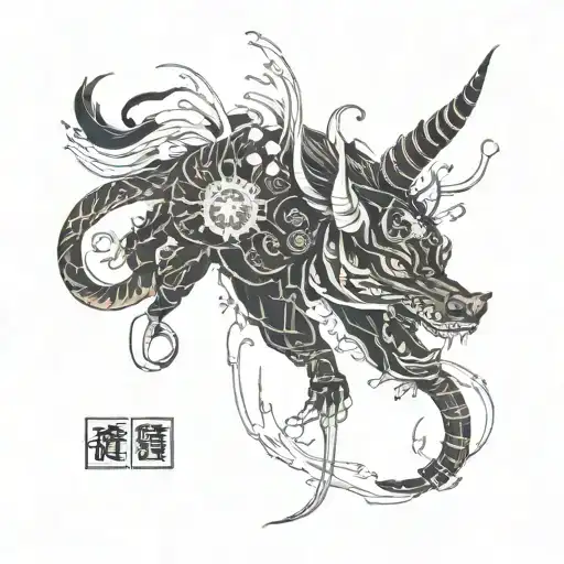 Blackwork Irezumi Cyberpunk