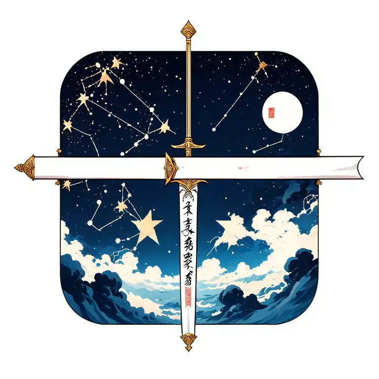 A Chinoi Saber With Sky Star The Constellation