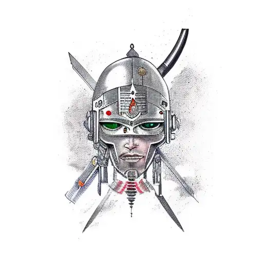 Cyborg Samirai With Sword