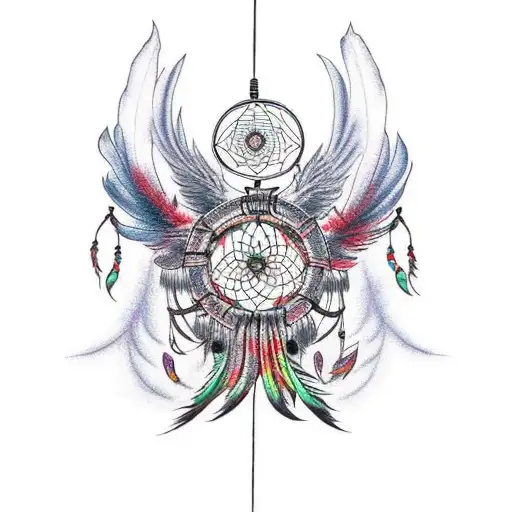 A Dreamcatcher Mixed With A Phoenix