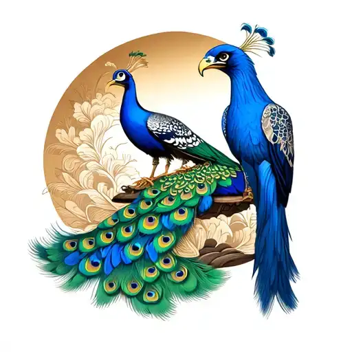 Peacock And Eagle Holding