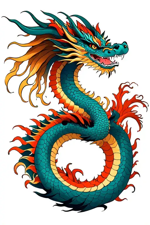 Japanese Dragon Flying