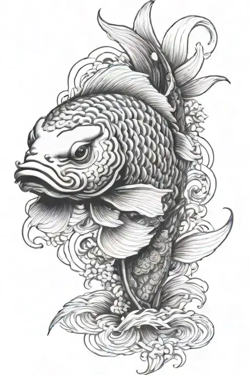 Just Mask And Koi Fish