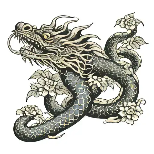 Dragon Flowers Snakes