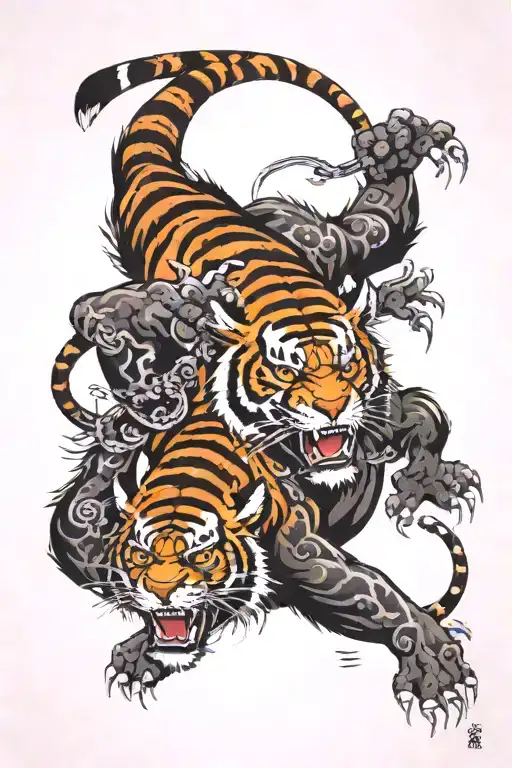 Tiger And Gorilla Fighting