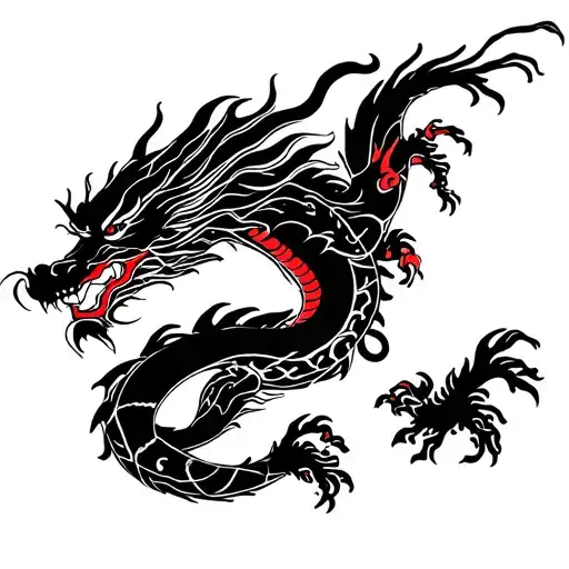 Japanese Dragon Flying