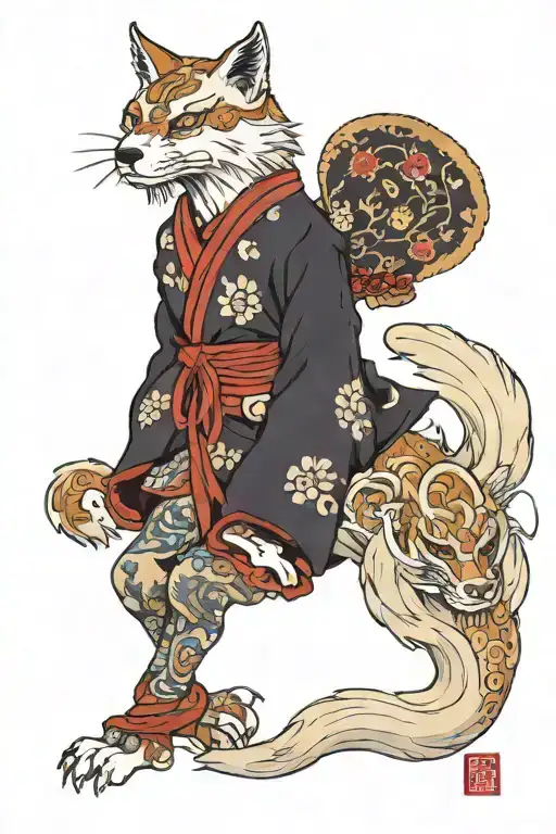 Kitsune Et Dog Foo Lion