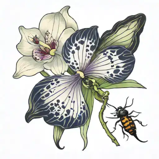 Orchid And Beetle