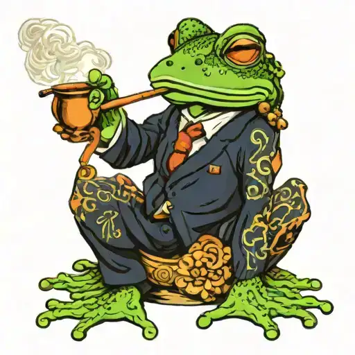 Frog Smoking Pipe