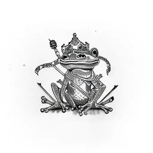 Frog In Knight Armor And Party Hat