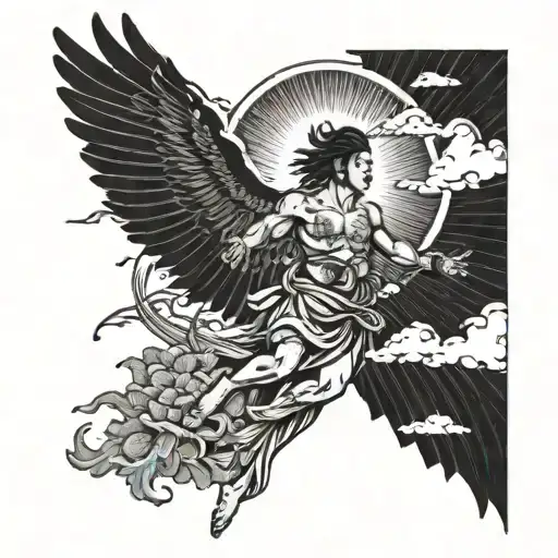 Icarus Falls With The Sun Above