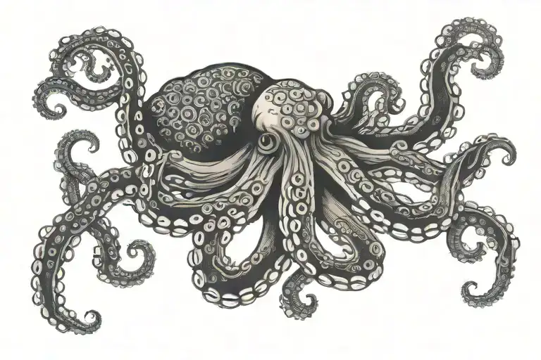 Octopus Wrapping Its Tentacles